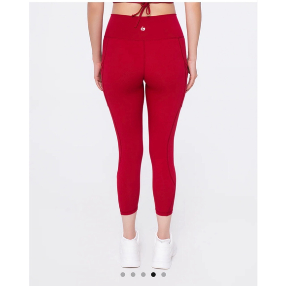 Women's Werk Dark Red Scarlet Leggings M - Picture 4 of 16